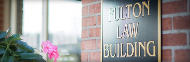 Sign outside the Fulton Law Building