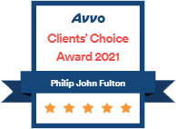 Avvo Clients' Choice Award 2021 Philip John Fulton, 5 out of 5 stars